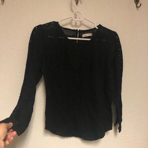 Hinge black lace shirt